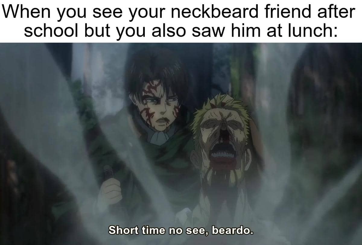 meme anime tentang makan siang