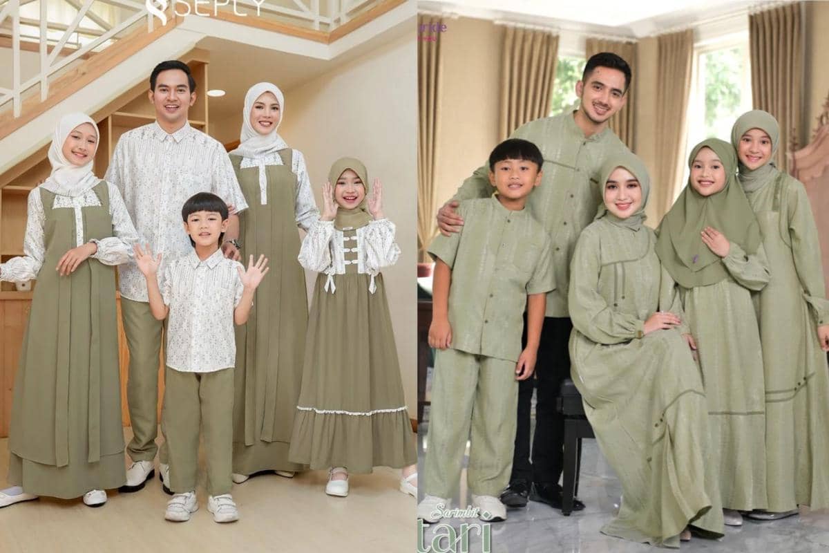 7 Inspirasi Sarimbit Lebaran 2026 Warna Sage Green, Lebih Anggun!