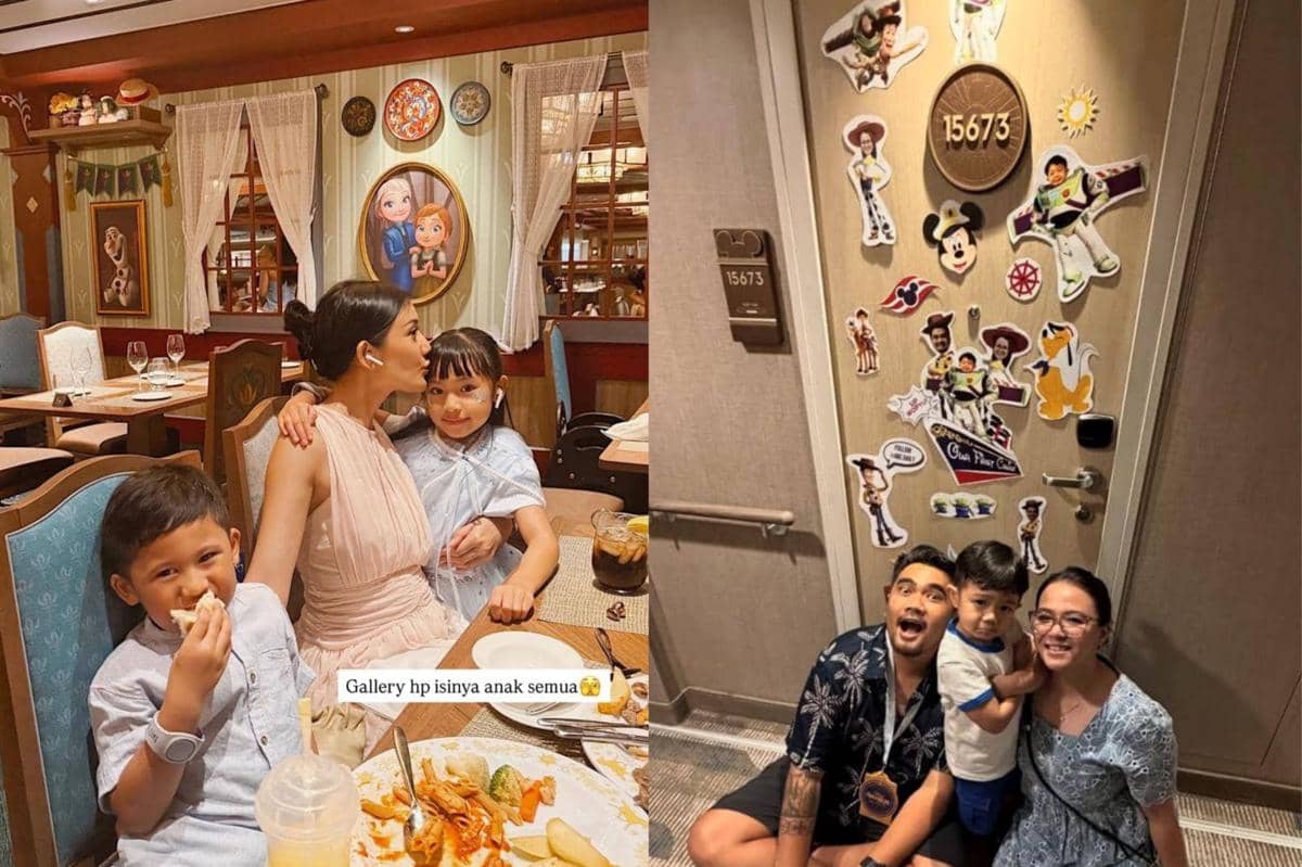 7 Potret Seleb Coba Duluan Disney Cruise Singapura, Banyak Anak Artis