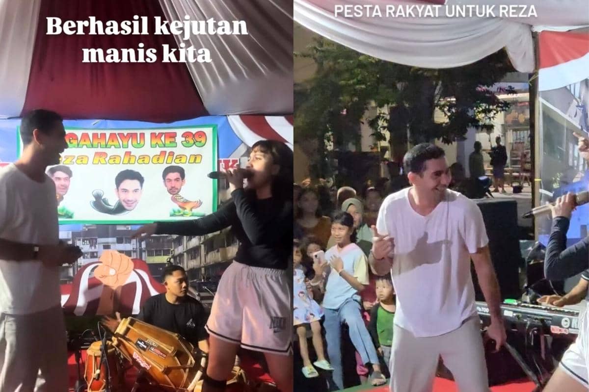7 Potret Ultah Ke-39 Reza Rahadian, Disuruh Joget di Pesta Rakyat!