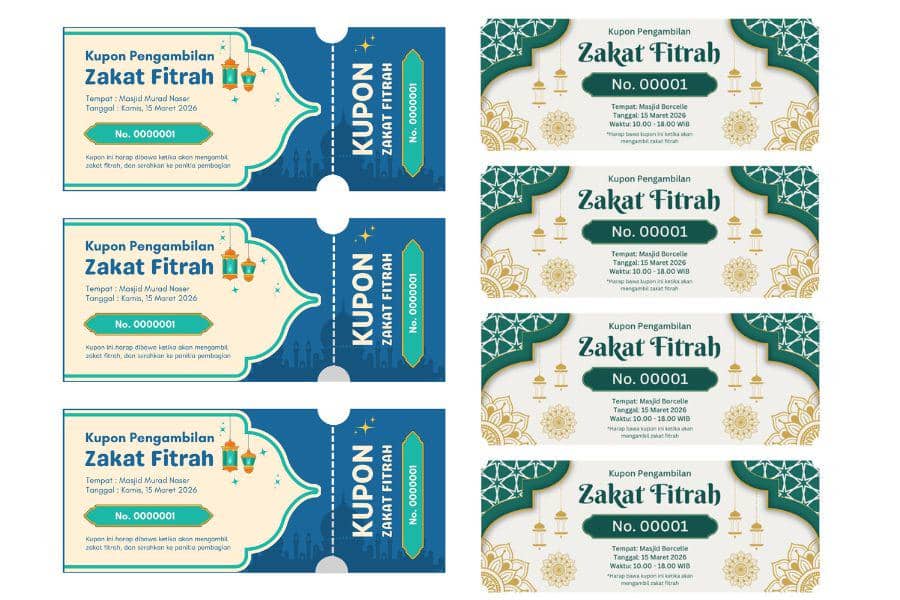 Contoh Kupon Zakat Fitrah, Bisa Jadi Inspirasi!
