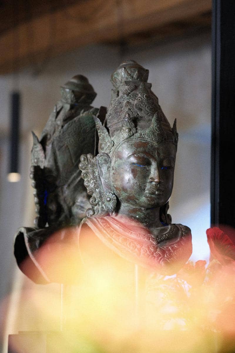 Antique bronze statue of a deity