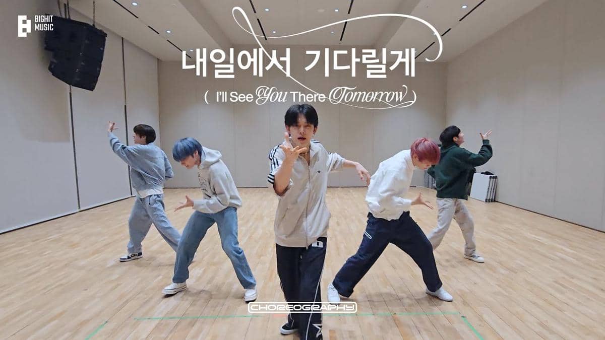 cuplikan dance practice lagu I'll See You There Tomorrow dari TXT