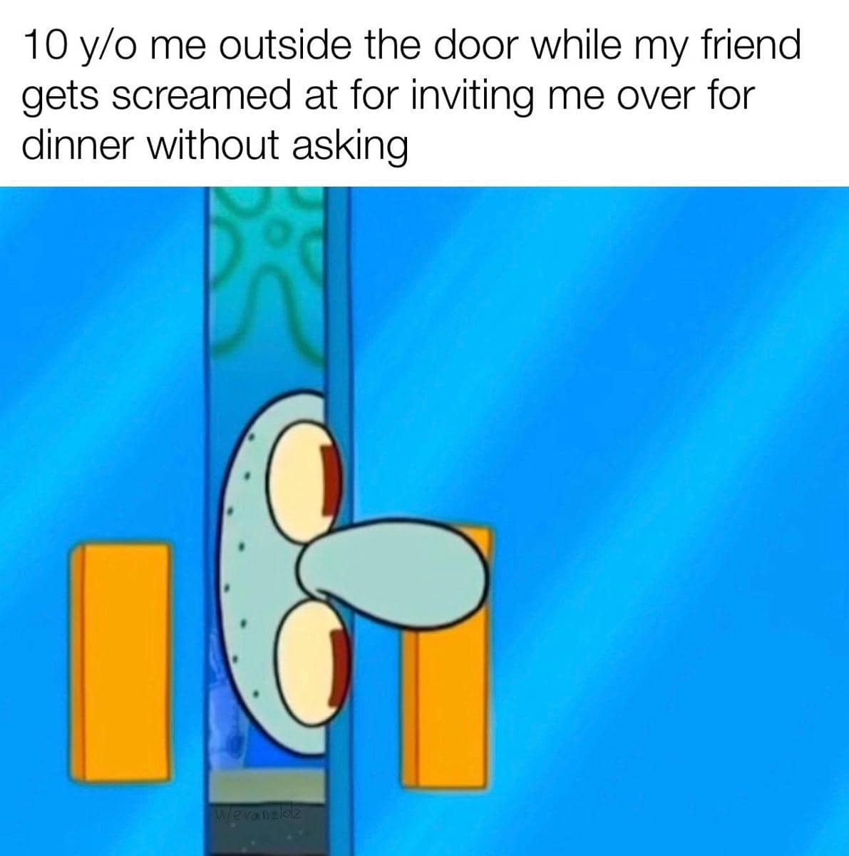 meme SpongeBob tentang makan malam