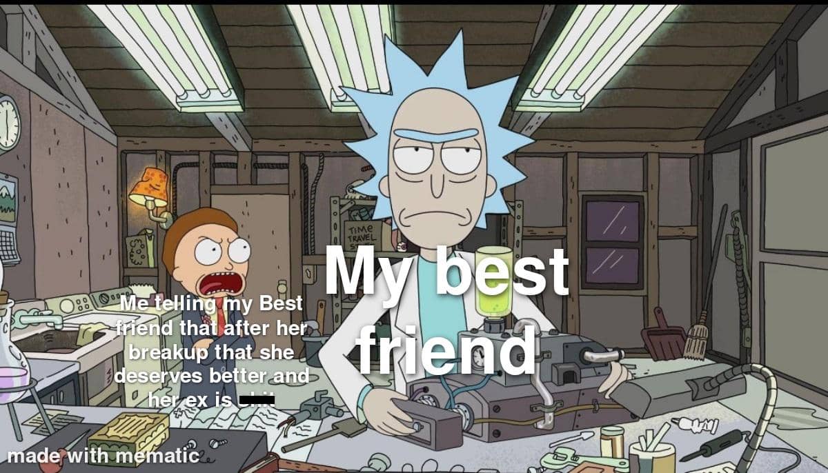 meme kartun tentang putus cinta