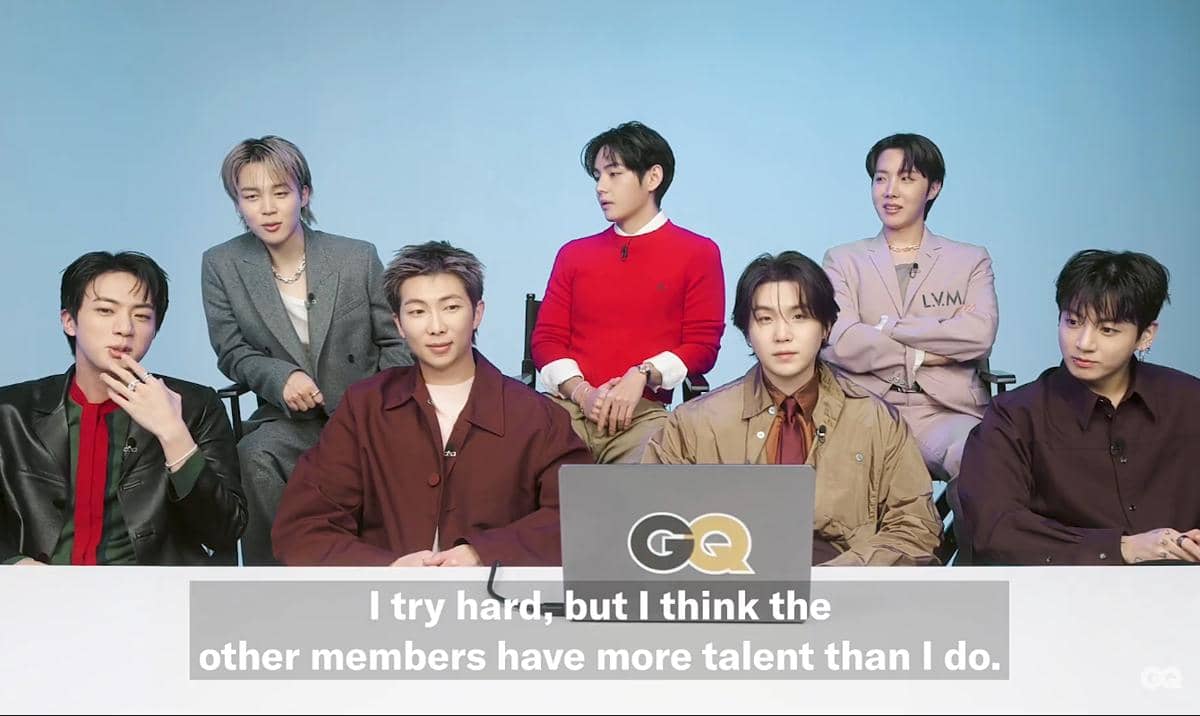 potret BTS saat wawancara dengan GQ Magazine