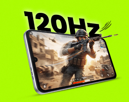 ilustrasi TECNO POP X dengan layar 120Hz