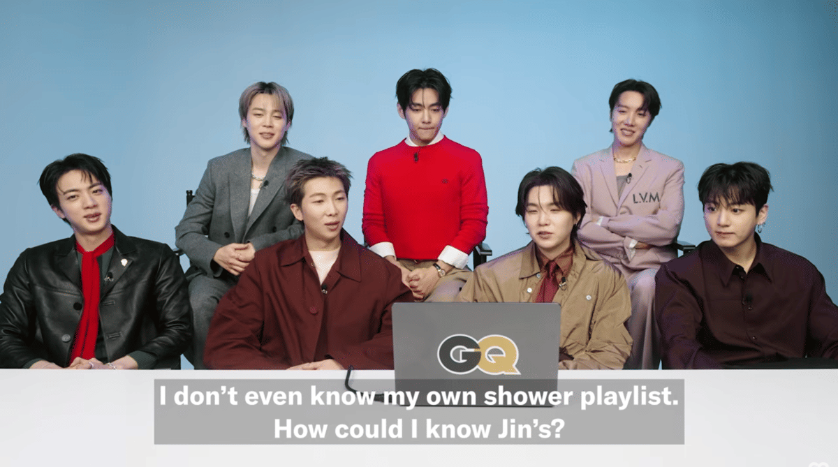 BTS saat wawancara dengan GQ Magazine (youtube.com/GQ)