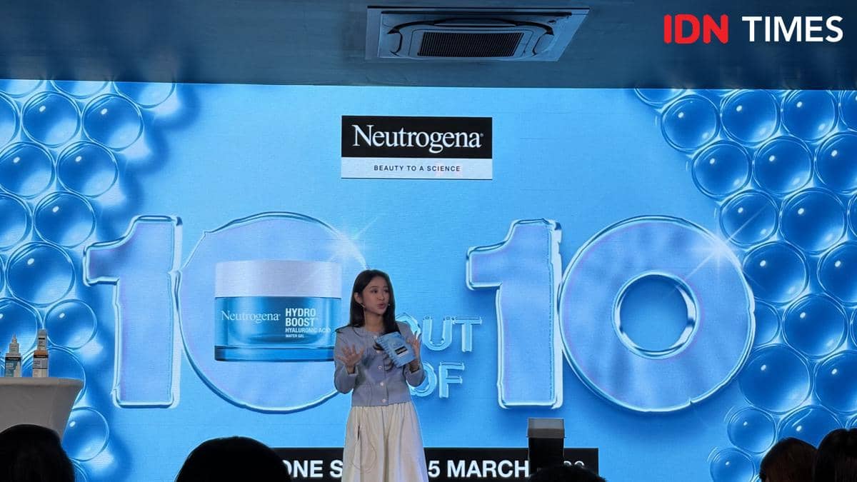 Media launch kampanye “Neutrogena Hydro Boost Your Glow: 10 out of 10", Kamis (5/3/25)lalu di One Satrio, Jakarta Selatan