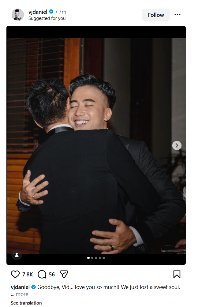 Ucapan duka cita untuk Vidi Aldiano  