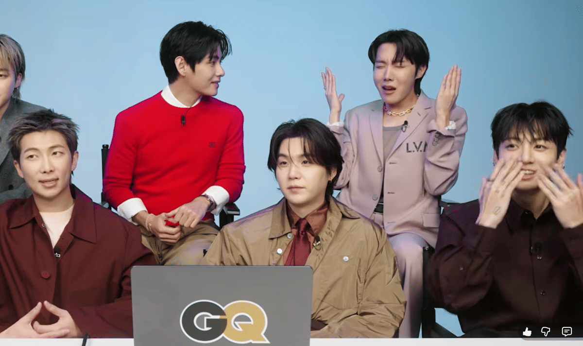BTS saat wawancara dengan GQ Magazine (youtube.com/GQ)