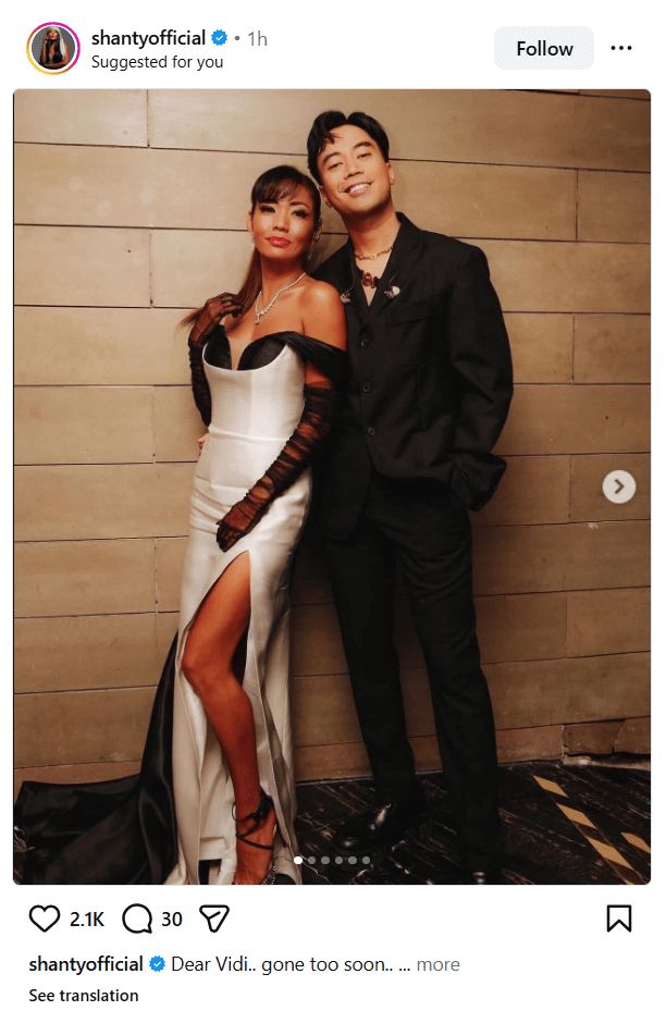 Ucapan duka cita untuk Vidi Aldiano