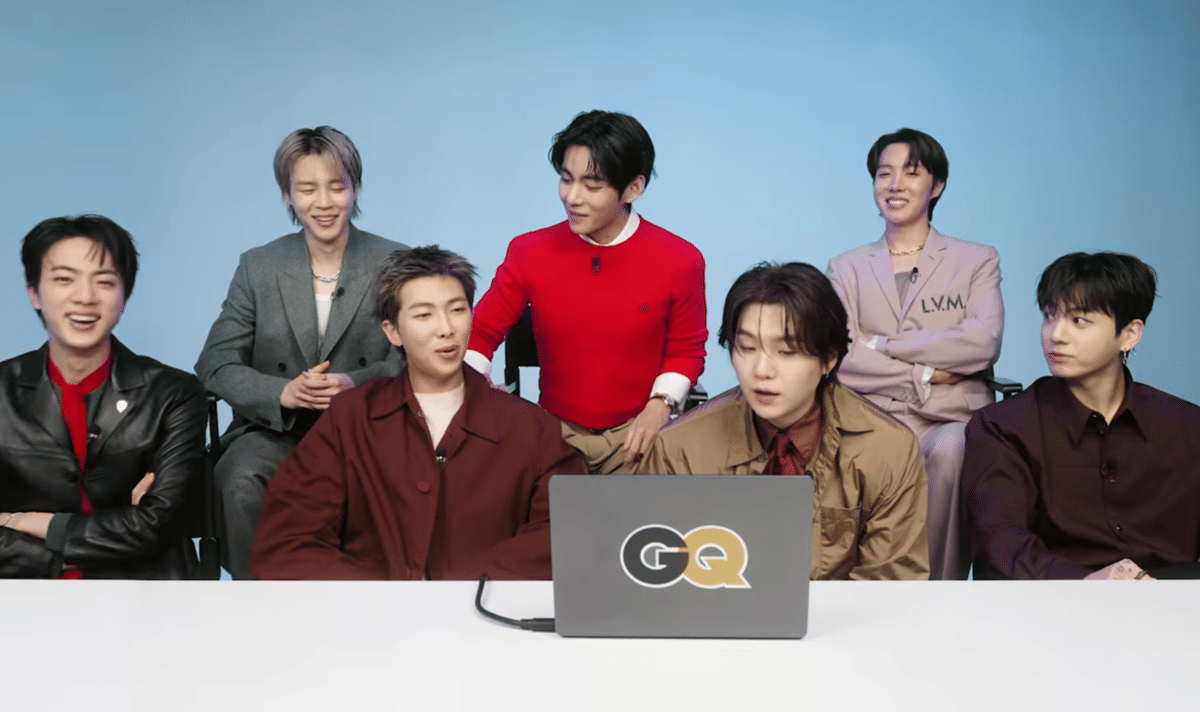 BTS saat wawancara dengan GQ Magazine (youtube.com/GQ)
