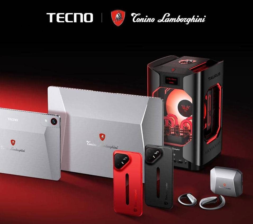 TECNO Gandeng Tonino Lamborghini, Hadirkan Gadget Bergaya Sporty