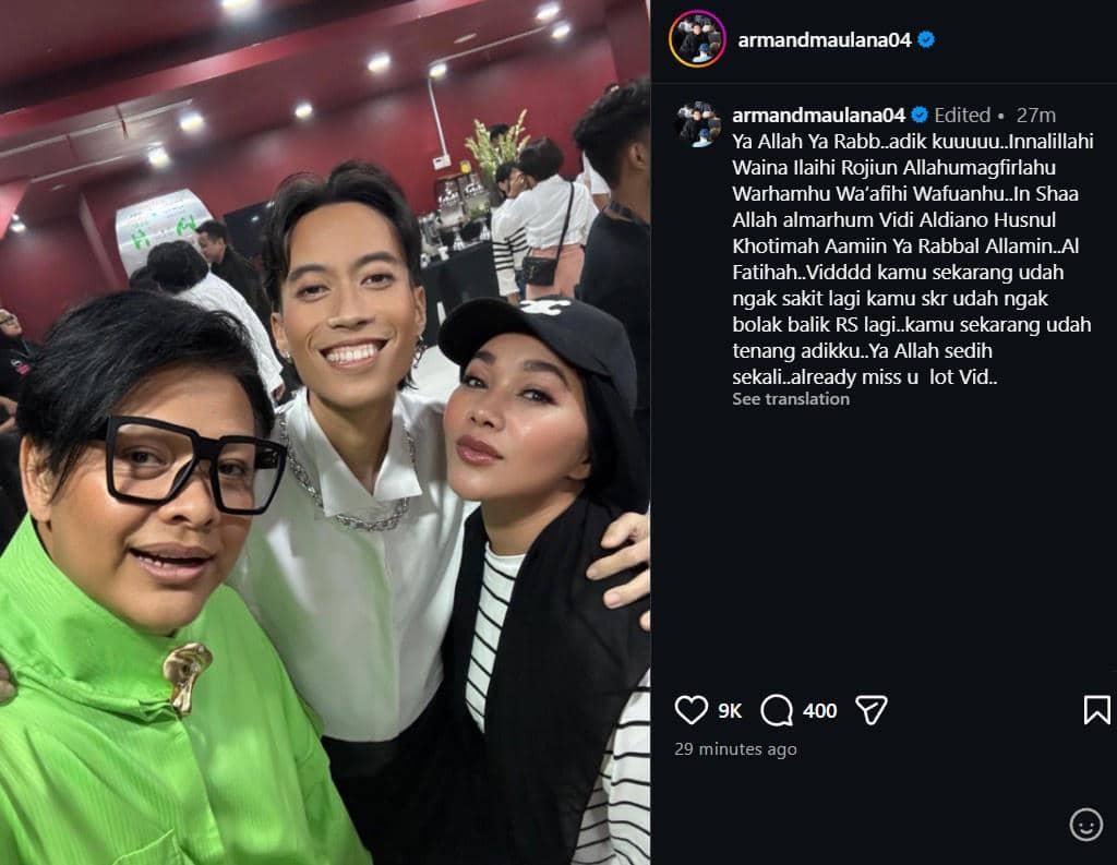 ucapan duka untuk Vidi Aldiano