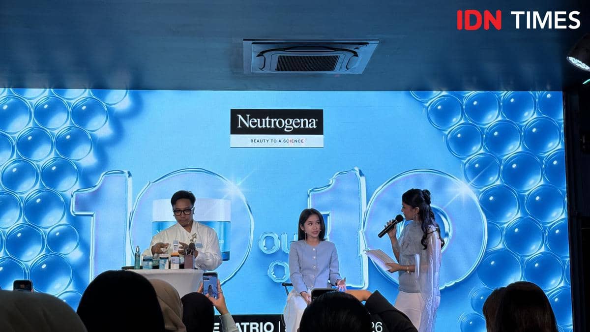 Media launch kampanye “Neutrogena Hydro Boost Your Glow: 10 out of 10", Kamis (5/3/25)lalu di One Satrio, Jakarta Selatan
