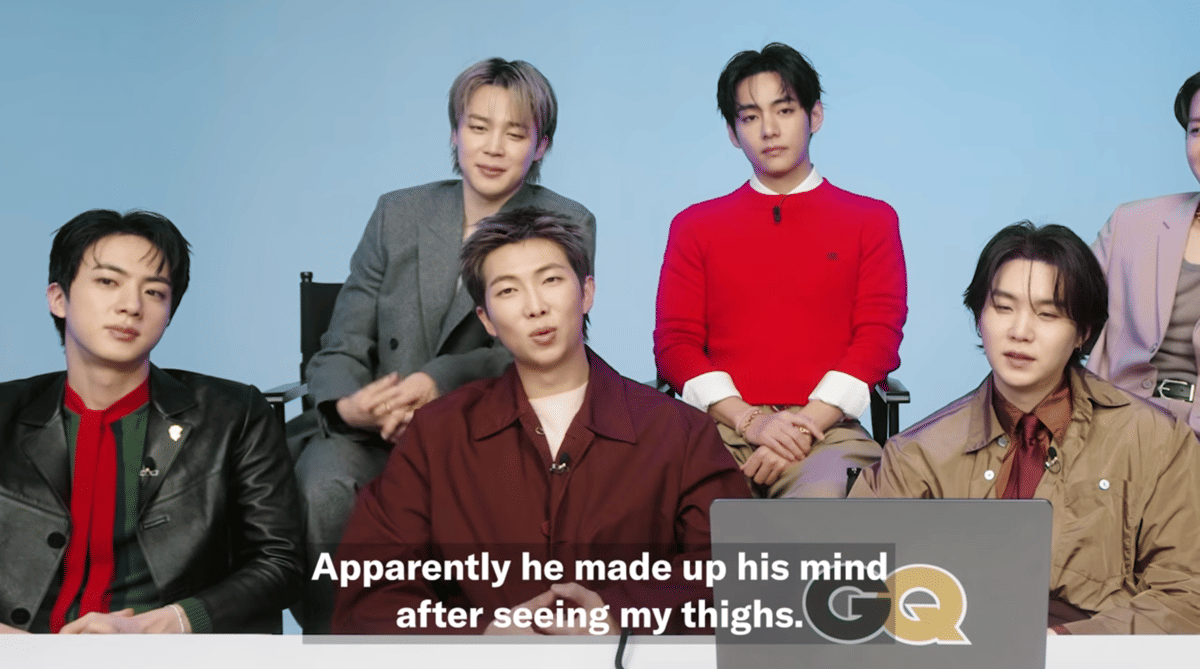 BTS saat wawancara dengan GQ Magazine (youtube.com/GQ)