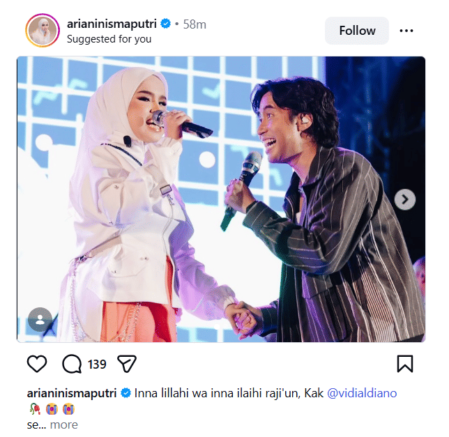 Ucapan duka cita untuk Vidi Aldiano 