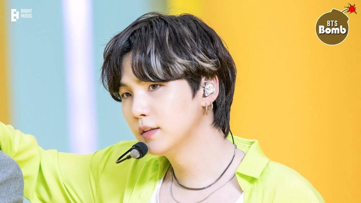 cuplikan fancam Suga BTS di lagu "Butter"