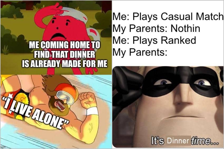 8 Meme Kartun tentang Makan Malam, Masakan Mama Terlalu Enak