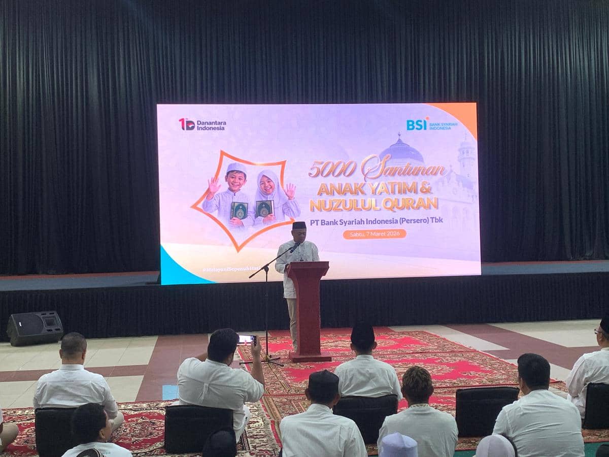 Program santunan 5 ribu anak yatim BSI yang digelar di Kota Medan (dok.BSI)