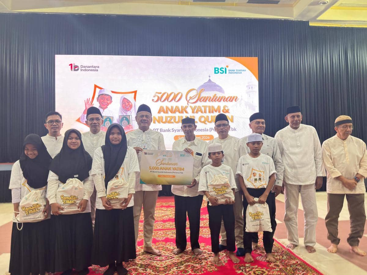 Tamiang hingga Makassar,BSI Santuni 5 Ribu Anak Yatim-Dhuafa di 9 Kota