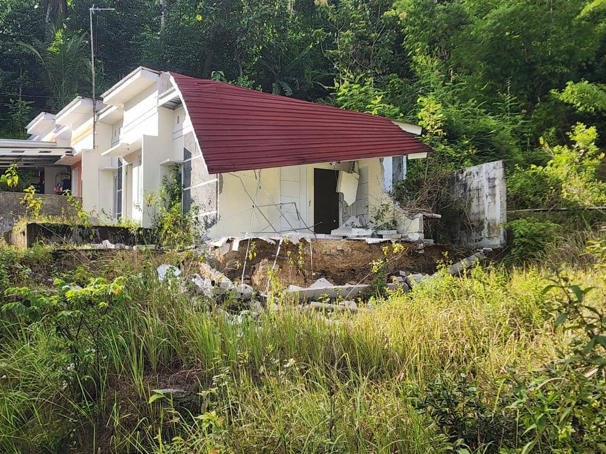 Tanah Gerak di Triwidadi Pajangan Bantul, Puluhan Rumah Terdampak