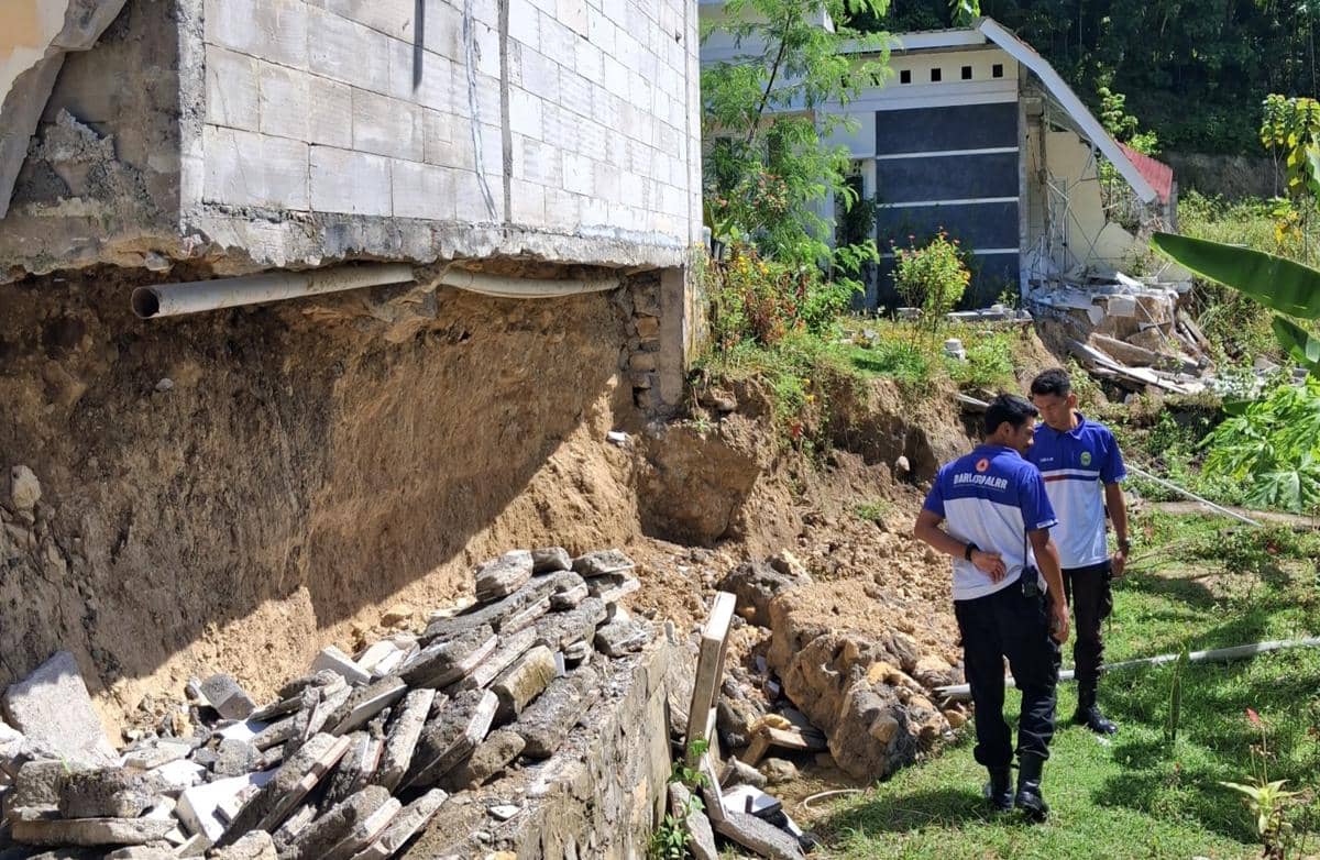 Tanah Gerak di Triwidadi Pajangan Bantul, Puluhan Rumah Terdampak