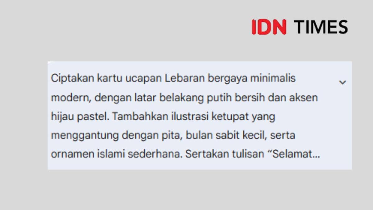 Prompt AI bikin kartu ucapan Lebaran 2026