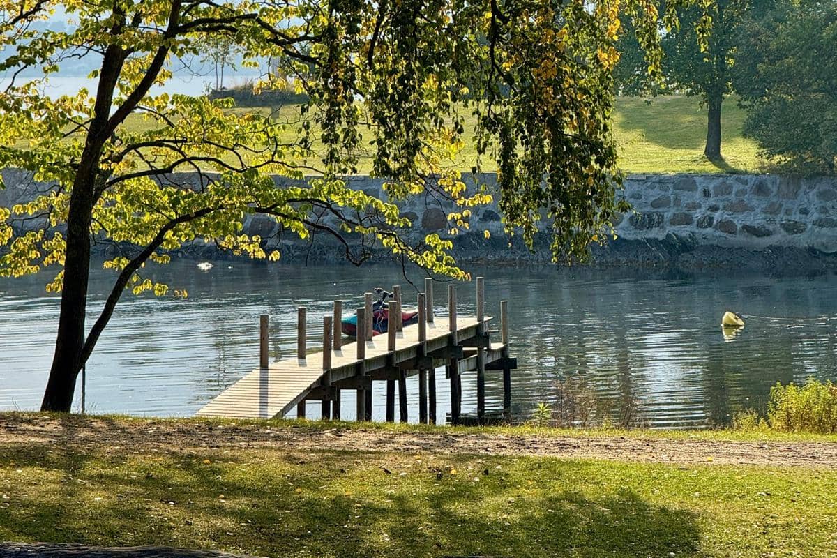 Ilustrasi Area taman rekreasi keluarga dengan suasana hijau dan udara sejuk di Lembah Dieng.
