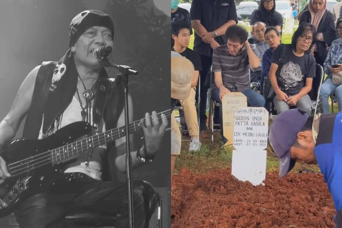 7 Potret Pemakaman Donny Fattah Bassist God Bless, Dihadiri Personel