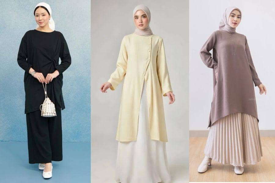 Rekomendasi Tunik Lebaran 2026 Polos Minimalis, Mudah Mix and Match!