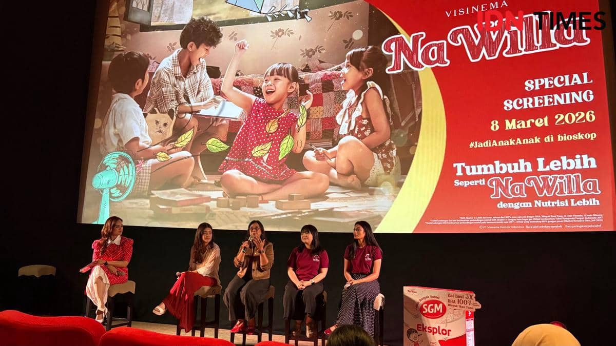Penayangan film Na Willa karya Visinema Studios bersama SGM Eksplor pada Minggu (8/3/25) lalu di Plaza Senayan, Jakarta Pusat. (IDN Times/Dina Salma)