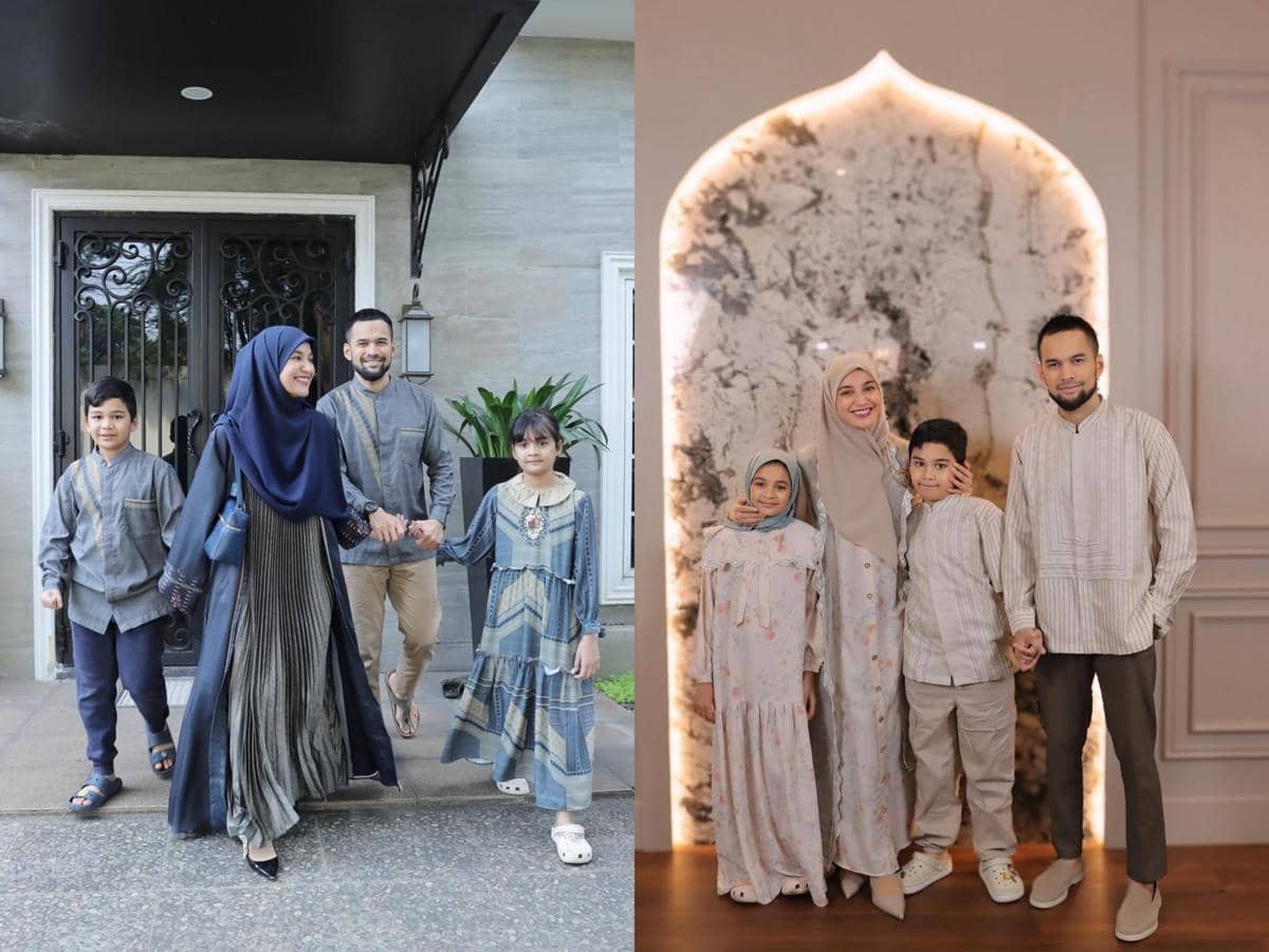 7 Inspirasi Baju Lebaran Keluarga Shireen Sungkar, Selalu Matching!