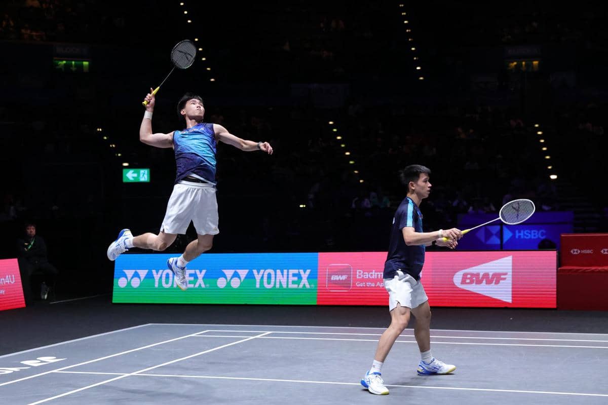 Ganda putra muda Indonesia, Raymond Indra/Nikolaus Joaquin di semifinal All England 2026 