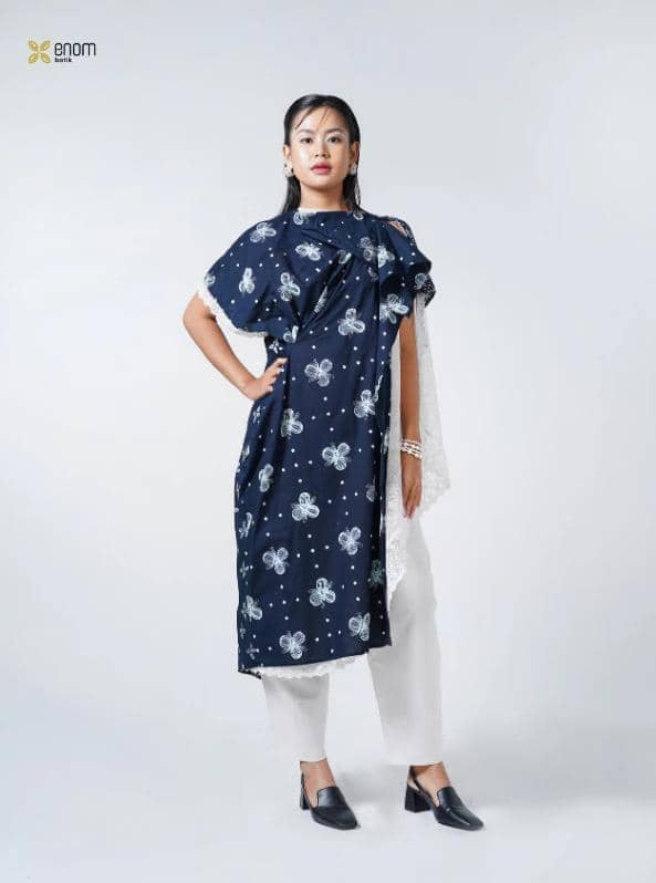 tunik Lebaran 2026 kombinasi batik modern