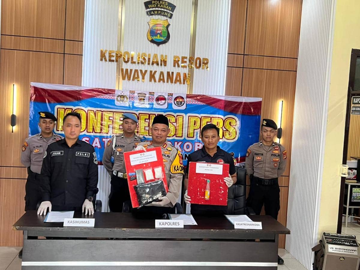 Jualan Sabu Ratusan Gram, Pria Asal Sumsel Dicokok di Way Kanan