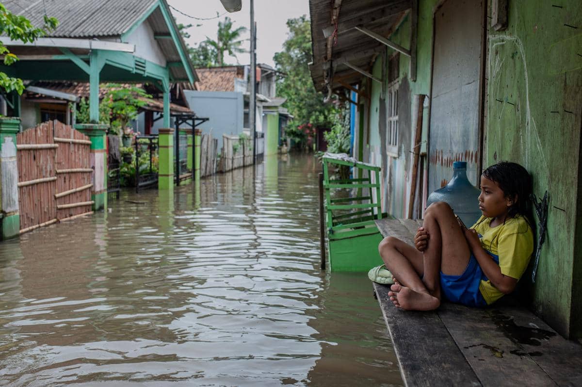 Banjir melanda Kota Serang, Minggu (8/3/2026) 