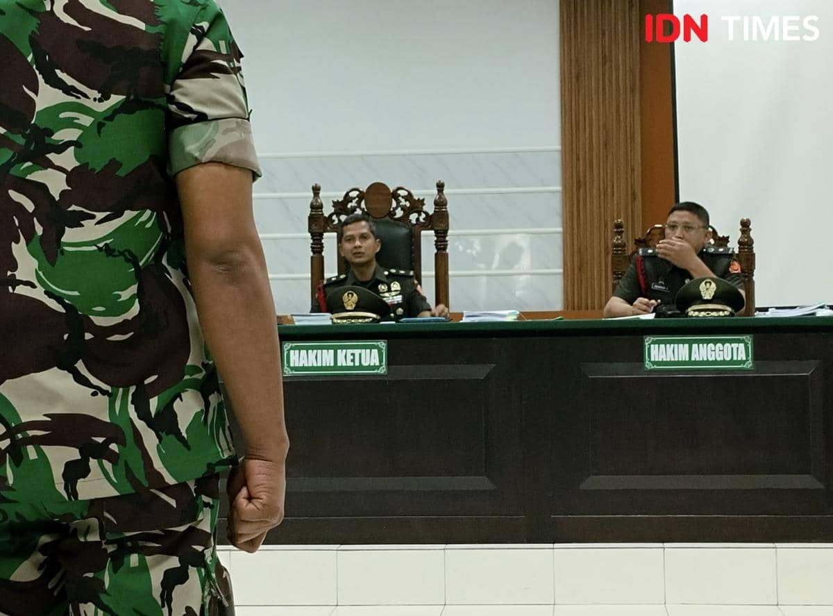 Sidang putusan di Pengadilan Militer Medan (IDN Times/Eko Agus Herianto)