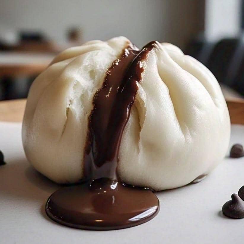 Potret Mantou Kukus dengan Cocolan Cokelat di BIBI KELINCI Kopitiam