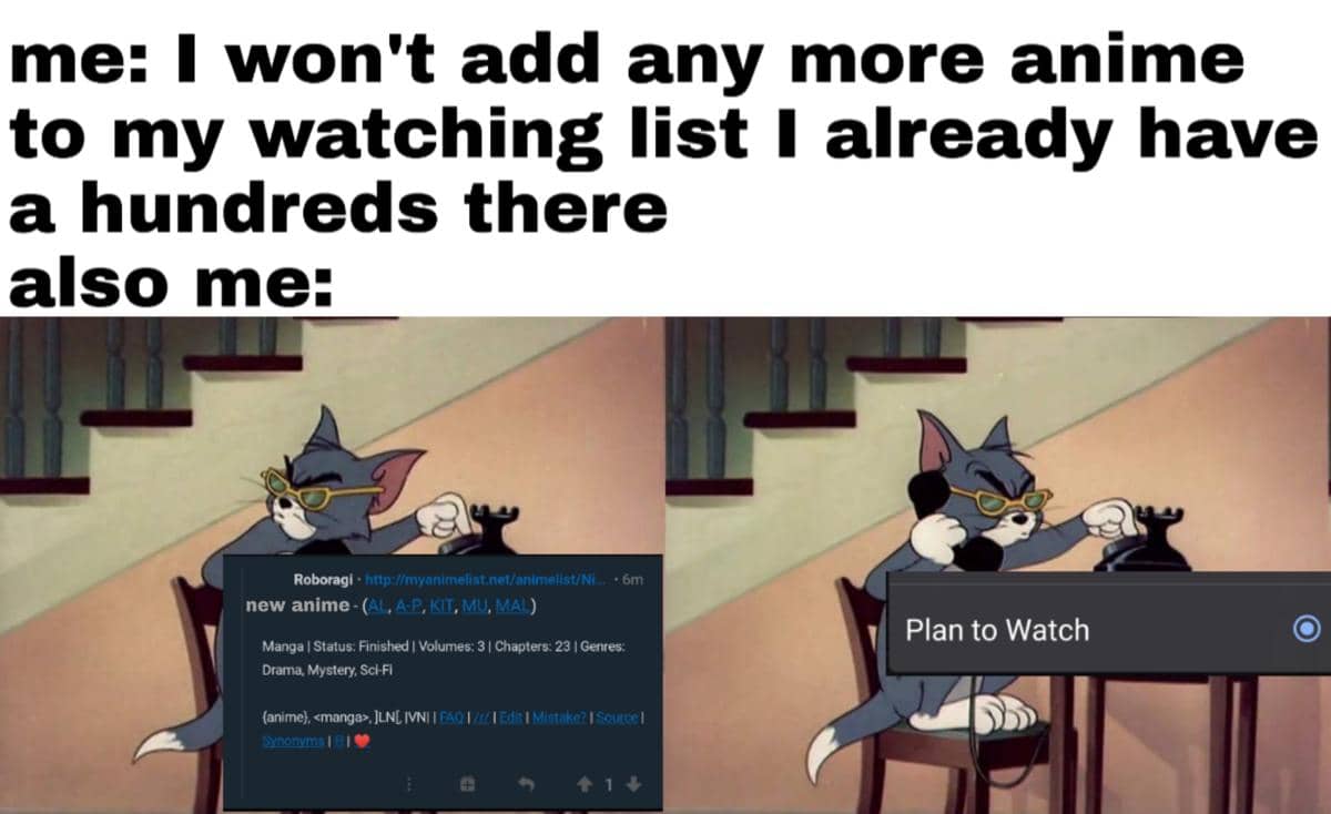 meme anime tentang kebiasaan buruk