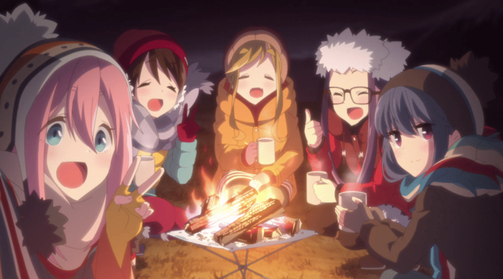 Cuplikan dari anime Yuru Camp (2018)