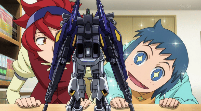 Cuplikan dari anime Gundam Build Fighters (2013)