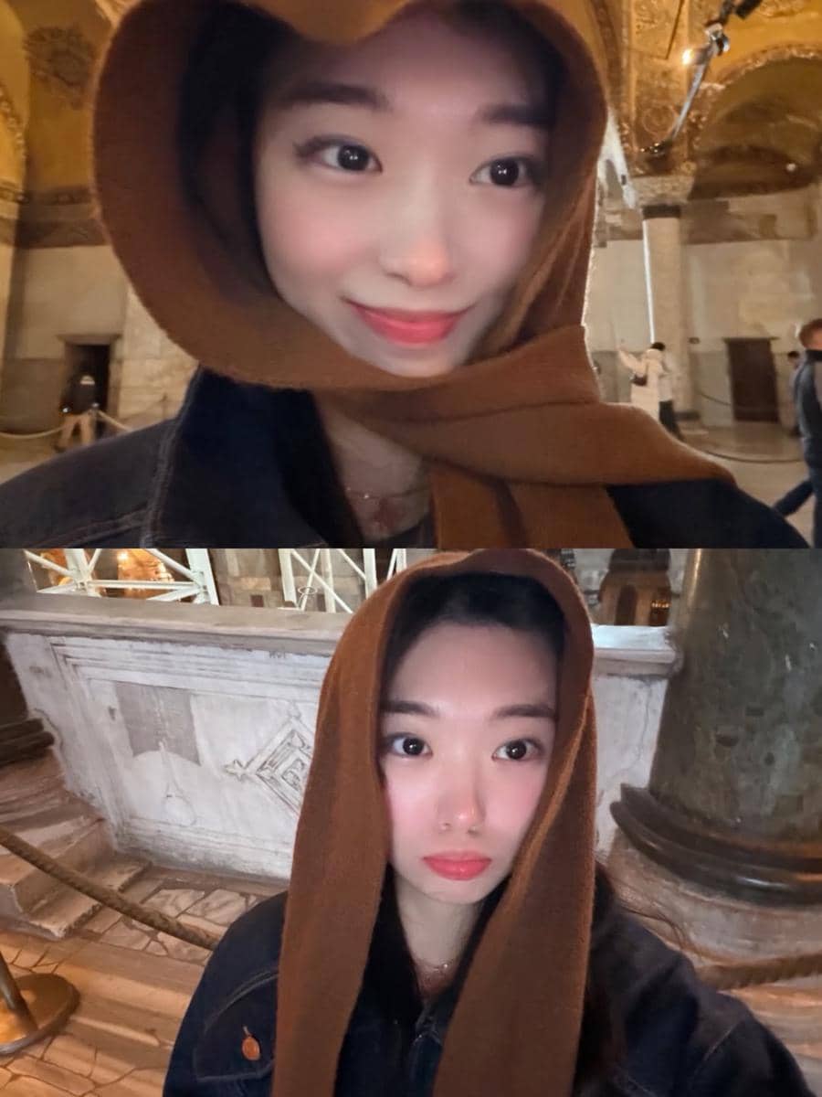 Livy Renata saat mengunjungi Hagia Sophia.