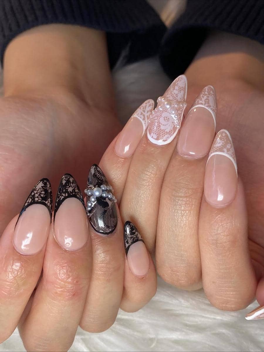 Inspirasi lace nails