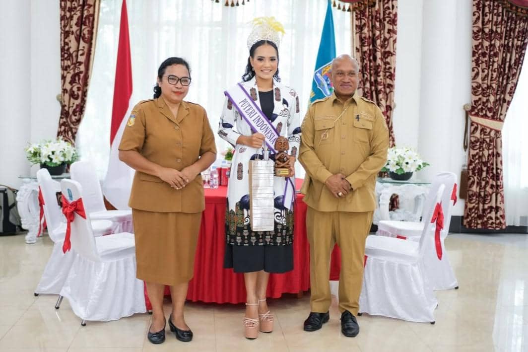 potret Glorya Nayoan, Puteri Indonesia Papua 2026 bersama Pemerintah Daerah Kabupaten Biak