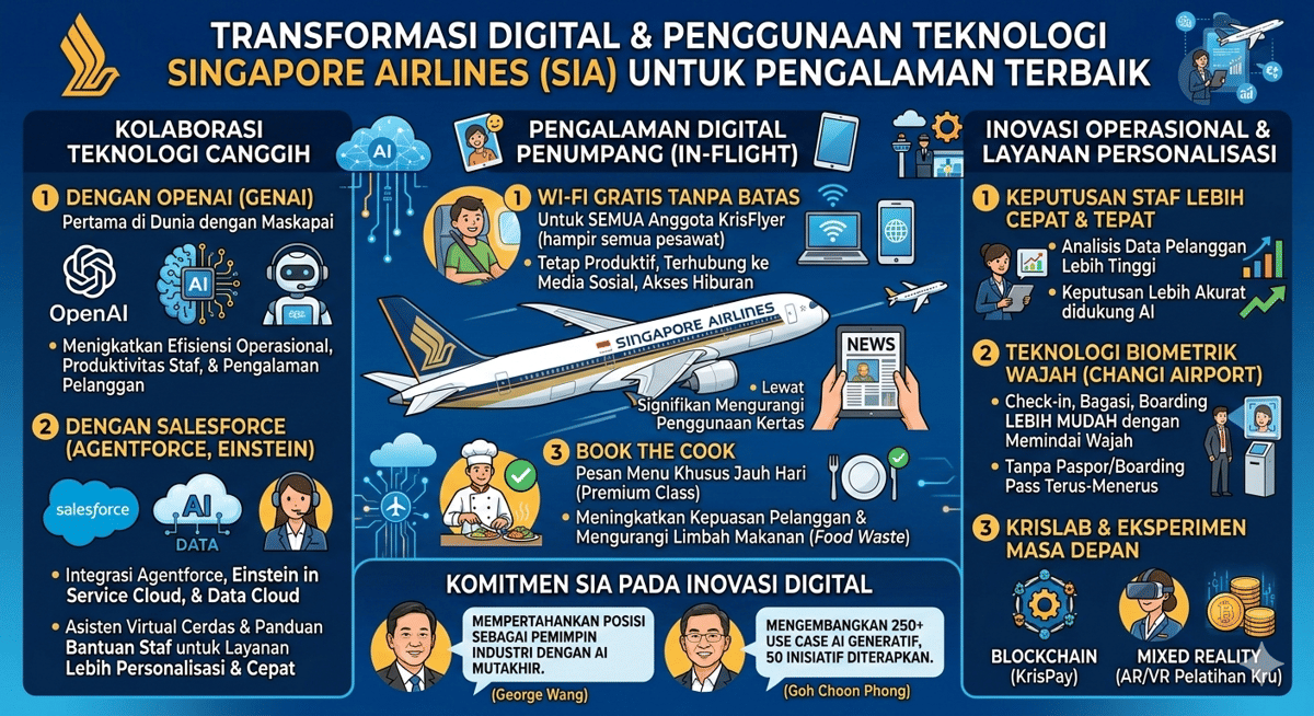 Transformasi Digital dan penggunaan teknologi SIA untuk tingkatkan pelayanan (Infografik ini dibuat dengan menggunakan Gemini AI)