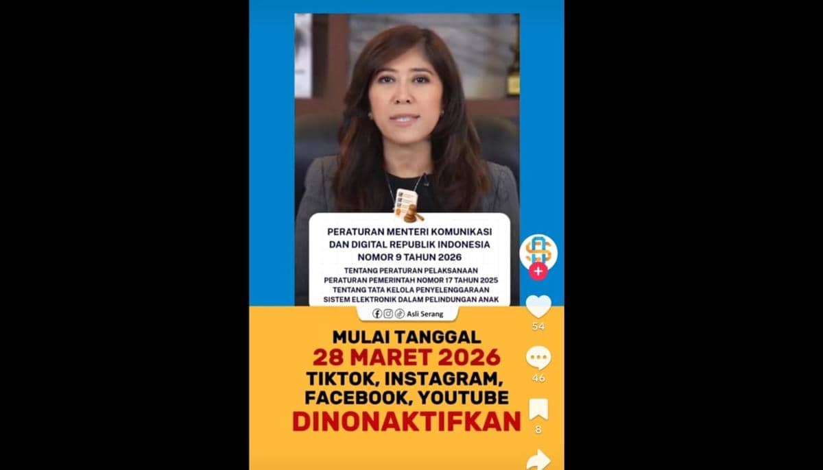 CEK FAKTA: 28 Maret 2026 Pemerintah Menonaktifkan Semua Medsos?