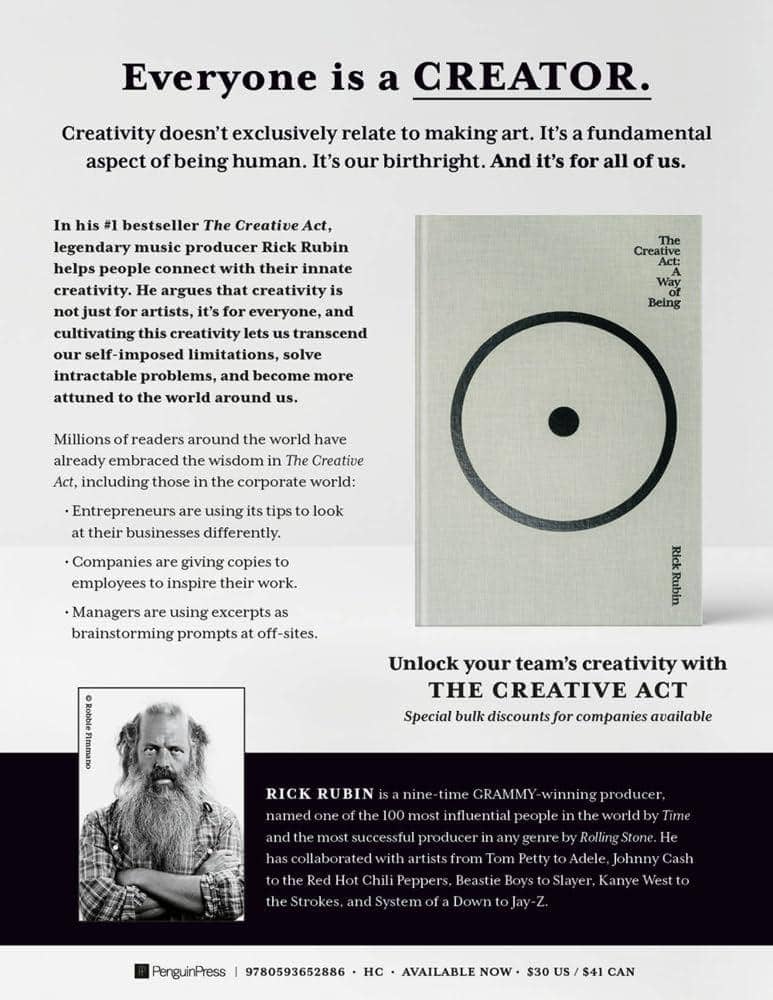 potret buku The Creative Act A Way of Being (dok. Goodreads)