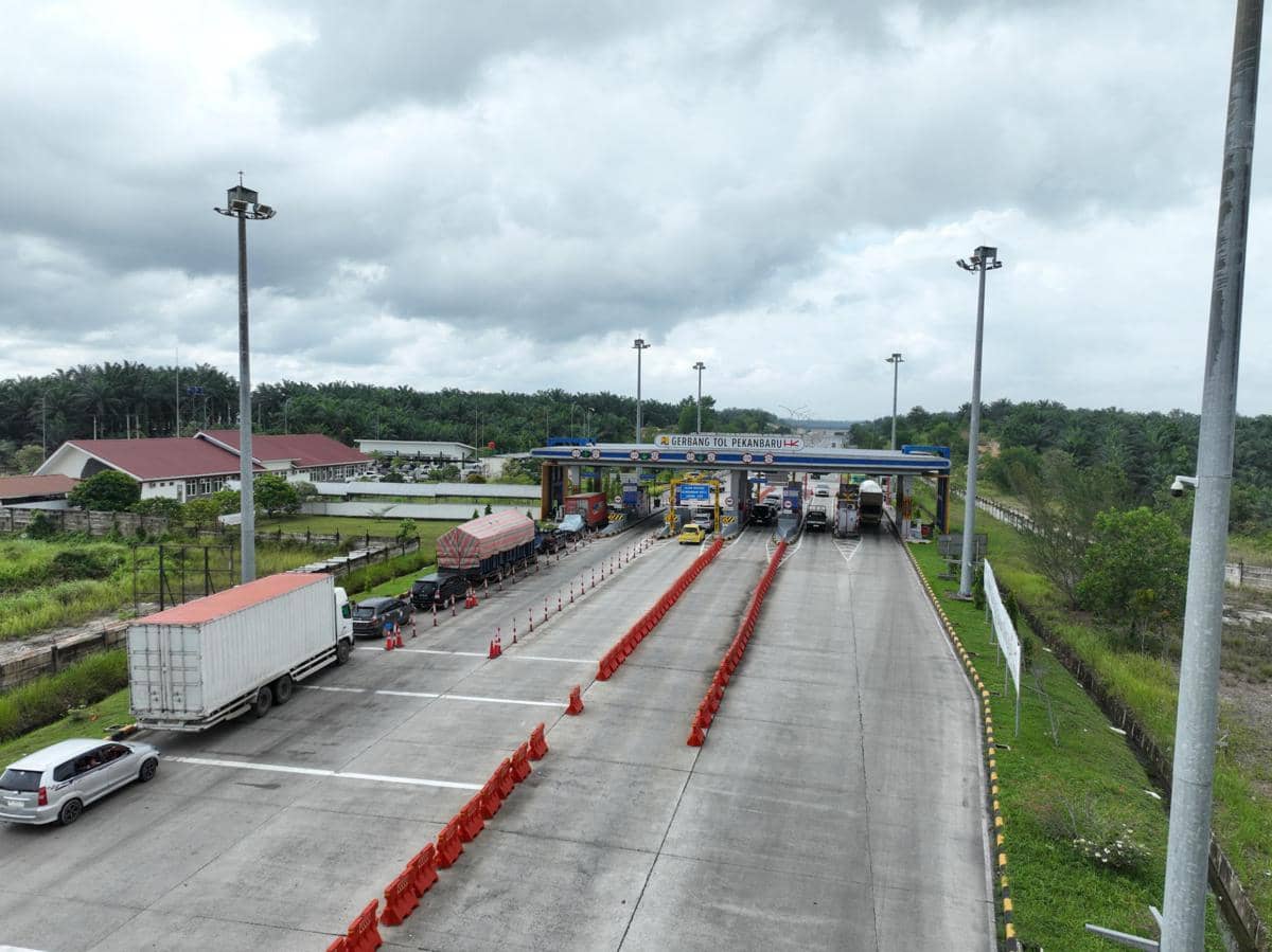 Gerbang Tol (GT) KayuAgung di Jalan Tol Trans Sumatra (JTTS). 
